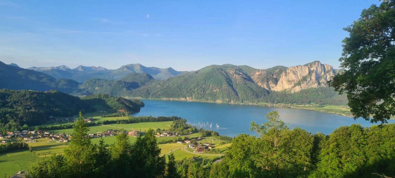 Ruhige Bergvilla In Alleinlage Am Mondsee Mit Seeblick Bergblick Und Whirlpool Innerschwand 외부 사진