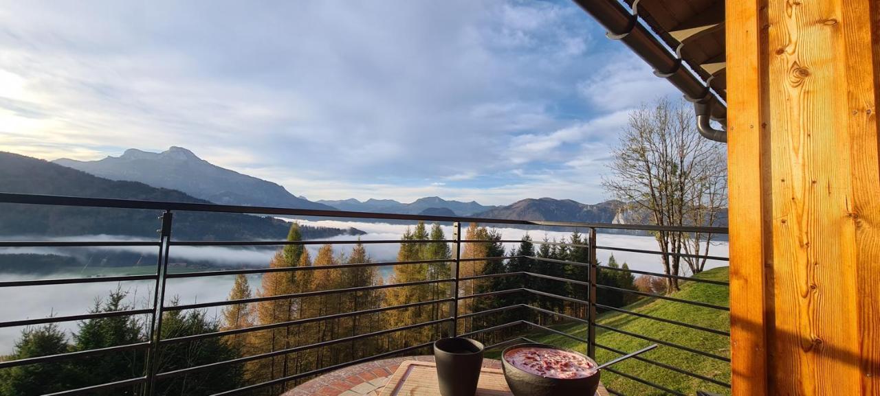 Ruhige Bergvilla In Alleinlage Am Mondsee Mit Seeblick Bergblick Und Whirlpool Innerschwand 외부 사진